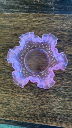 Vintage Fenton Hobnob ruffle dish