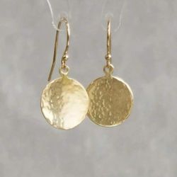 Vintage Concave-convex Circle Pendant Earrings For Women