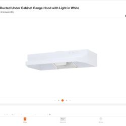 Stove range hood air in white color new in box  only $65  No tax pickup only we locate in hesperia  Broan-NuTone RL6300 Series 30 in. Ducted Under Cab