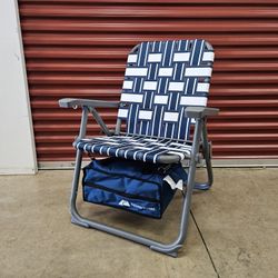Ozark Trail Folding Web Chair with Cooler- Blue