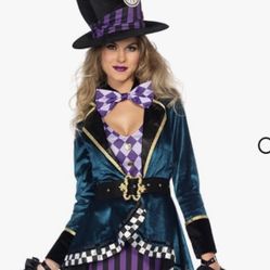 womens mad hatter costume (hat and coat only) XL