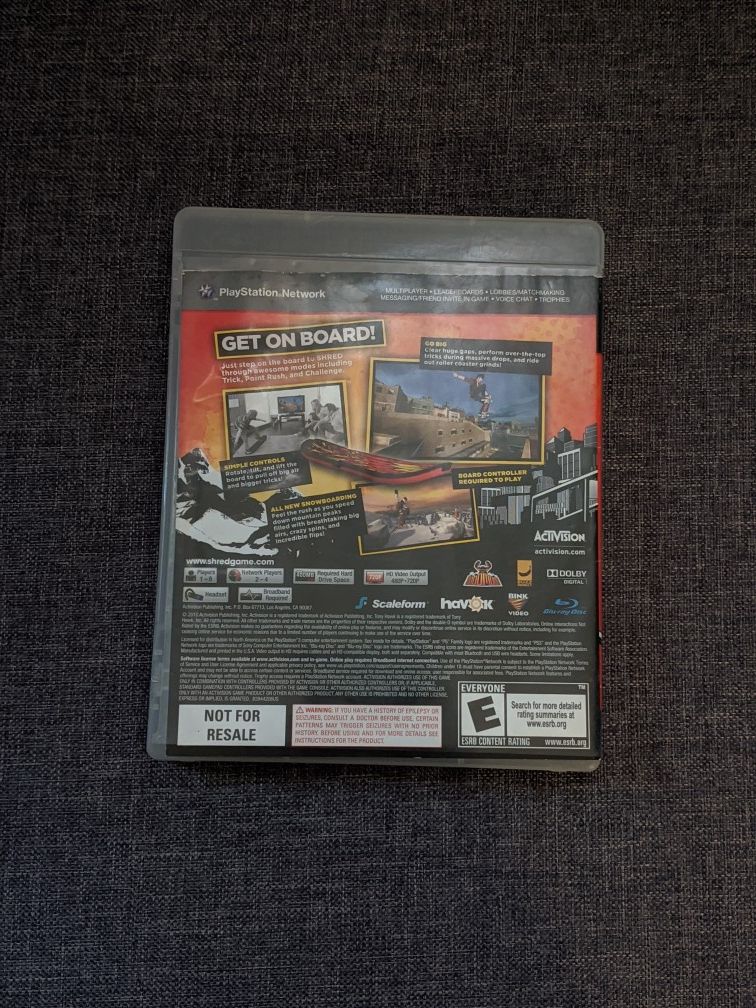 Tony Hawk Shred PS3