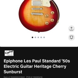 EphEpiphone Les Paul Standard '50s Electric Guitar Heritage Cherry Sunburst
