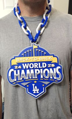 Dodgers Back To Back Champs Necklace