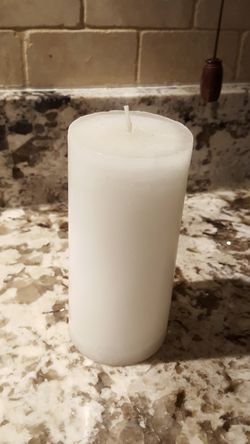 Unscented pillar new candle