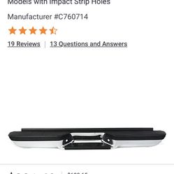 1995 GMC Sierra Rear Bumper 
