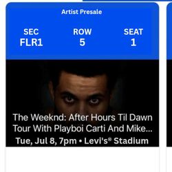 The Weekend: After Hours Till Down Tour 