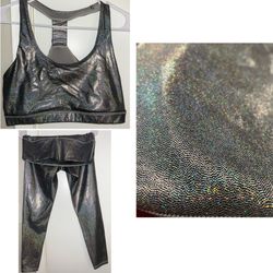 Mono B - Size L - Yoga / Gym Set - Silver Rainbow