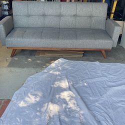 Mid Century Style Futon  Couch 