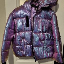 Shimmery Puffer Coat 