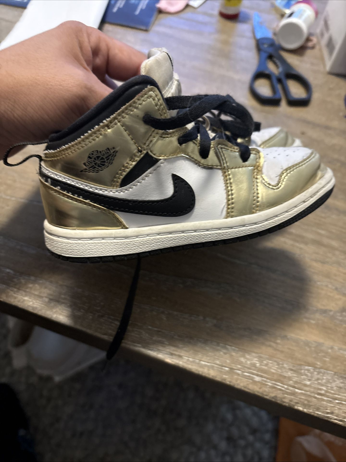 Nike Air Jordan 1 . Children’s 10C . Metallic Gold . $12