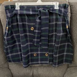 Boohoo Plaid Mini Skirt