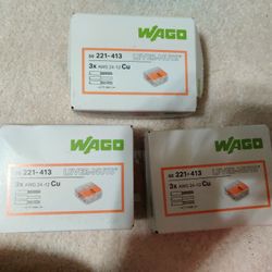 BULK DEAL! 3 Boxes WAGO 3x Conductor Lever-Nuts (AWG 24-12)