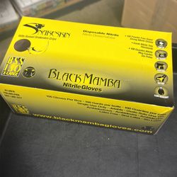 Black textured Nitrile Gloves XL