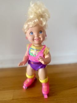 Tyco Roller Baby Skate Doll Vintage 1991 Works