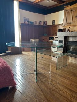 Glass dining and coffee table set or separate