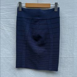 Navy Blue Super Stretchy Pencil Skirt
