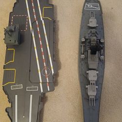 Aircraft Carrier and Battleship W/planes