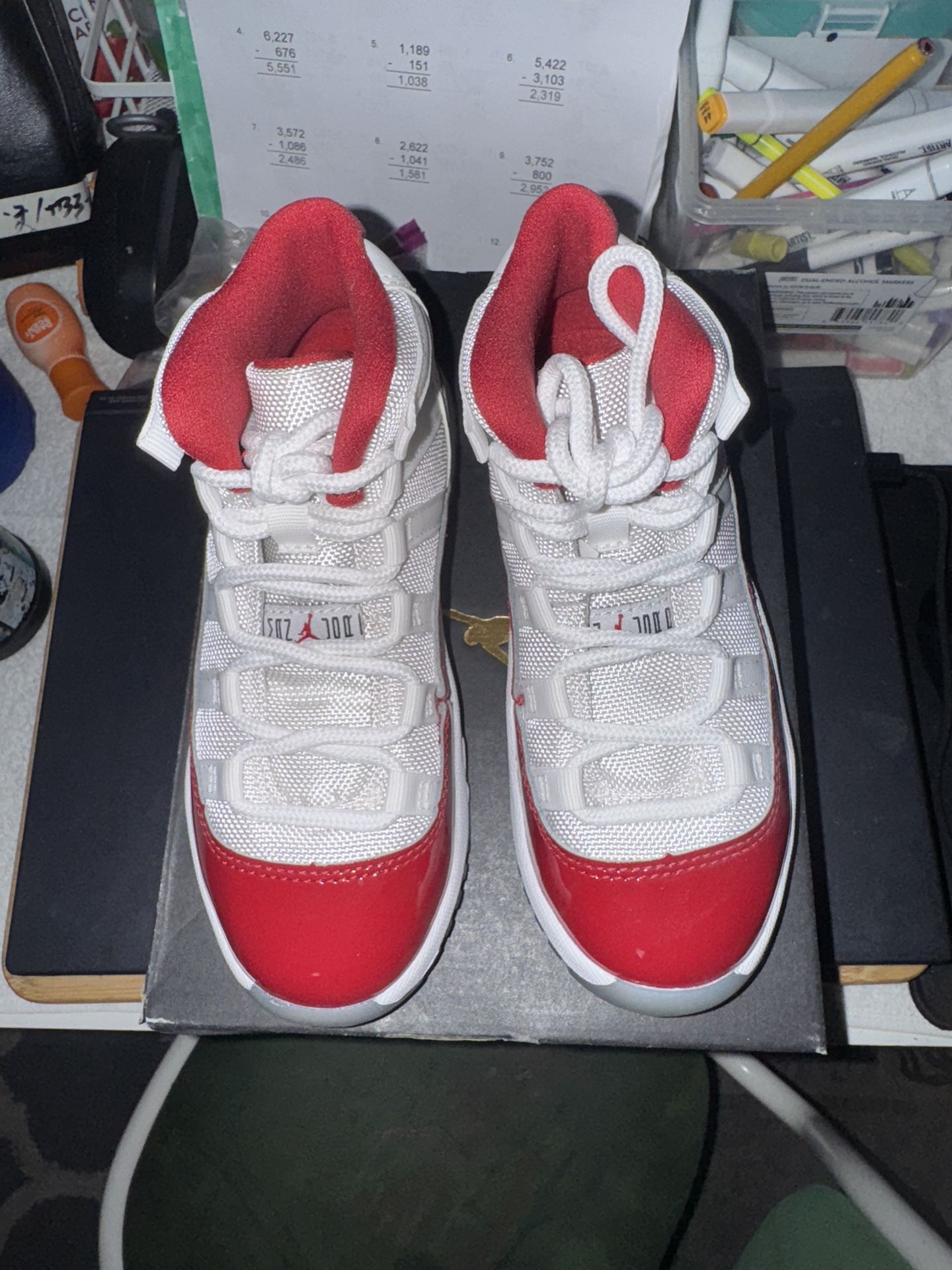 Jordan 11 retro cherry for kids size 12c