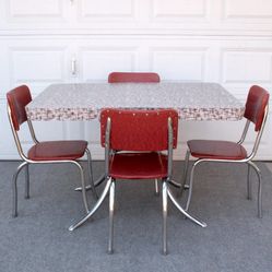 Vintage formica MCM table and chairs