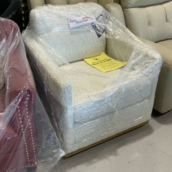 Cole And Rye Fabric Swivel Chair