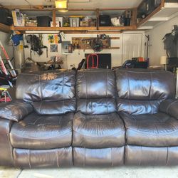 Leather Recliner Couch