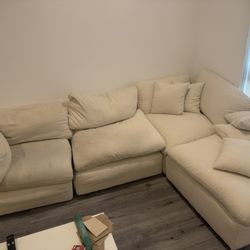 White Sectional Soda