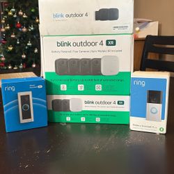 Blink Outdoor Cameras And Ring Wired Doorbell Cameras For Sale 