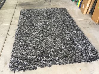 Beautiful Black Shag Designer Rug