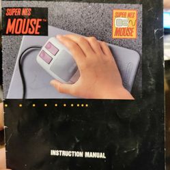 Super NES Mouse Super Nintendo Instruction Manual