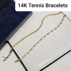 Two 14k  gold Tennis bracelets. YES IT'S STILL AVAILABLE.  SEE FULL DESCRIPTION BEFORE ASKING