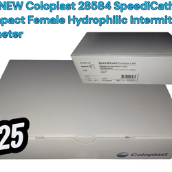 20 Brand New- Coloplast 28584 SpeediCath Compact Female Hydrophilic Intermittent Catheters