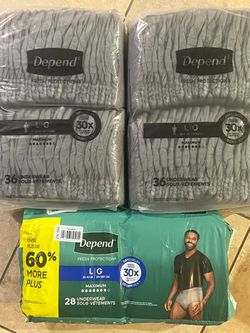 Depend Fresh Protection Men's Underwear Large – 3 Packs