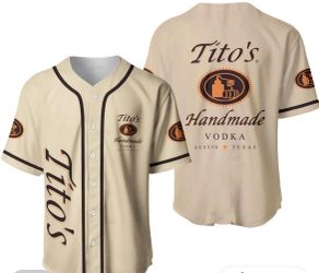 New L Tito Baseball Jersey. unisex Really cute!