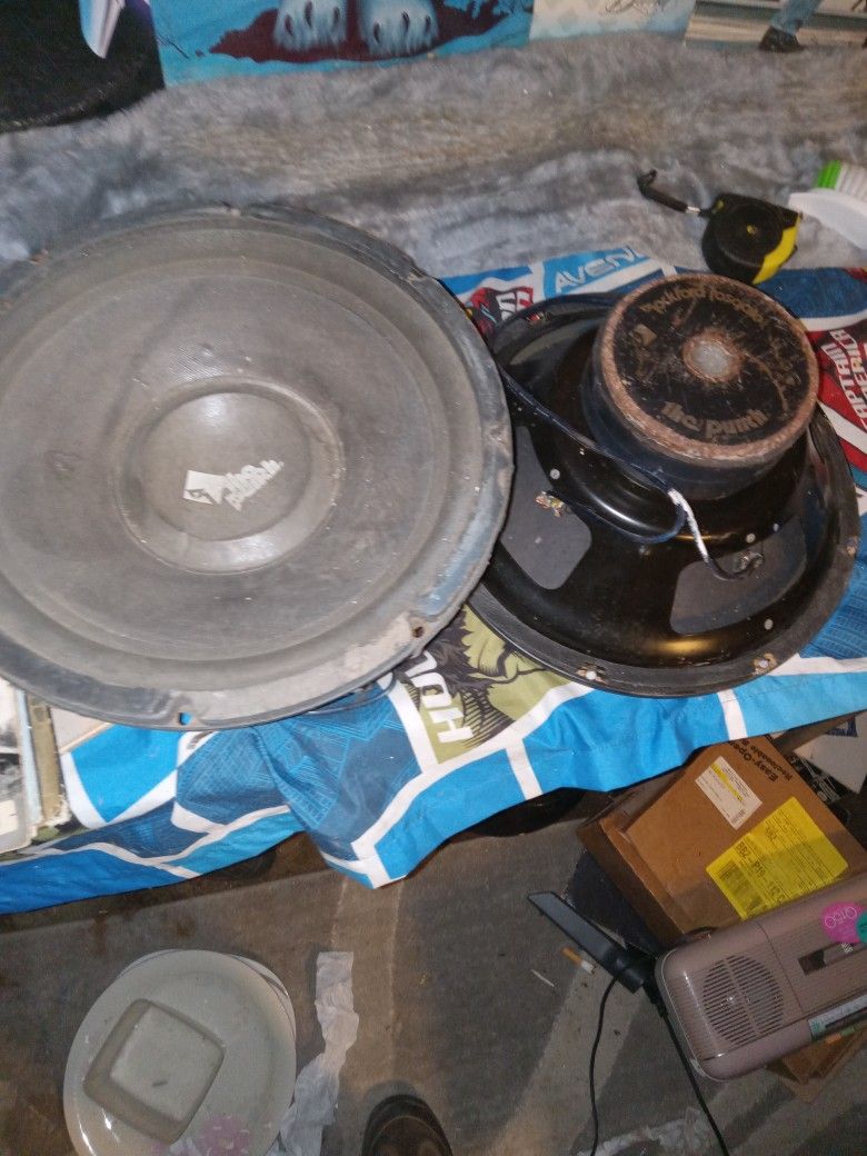 Rockford Fosgate SP-812 8 Ohms 12"Punch Series Car Woofers Collectible Vintage !388.00 Dollars Each On Ebay!Set of 2!