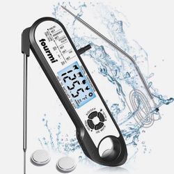 Digital Meat Thermometers Dual Probe Instant Read Thermometer w/ Alarm For BBQ
