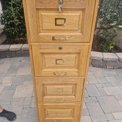 Wood File Cabinet With Keys 🔑 