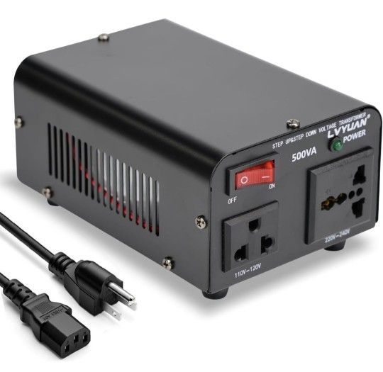 500 Watt Step Up/Down Voltage Transformer Converter 110V to 220V By LVYUAN