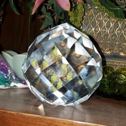 VINTAGE GENUINE SWAROVSKI CRYSTAL ACCENT TABLE DECOR DISPLAY PAPER WEIGHT KNICKKNACK