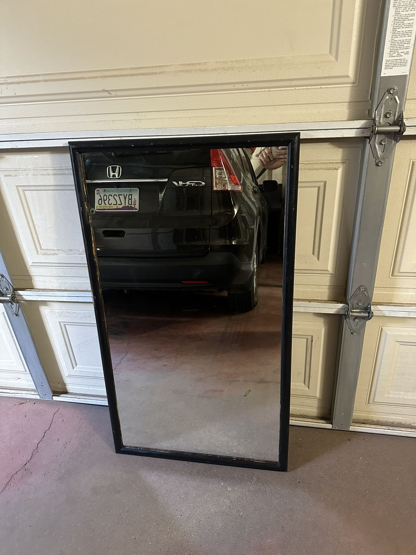 Vintage Wood Framed Mirror