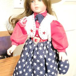 Paradise Galleries Cowgirl Wind Up Doll