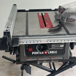 Table Saw with Fold And Roll Stand 