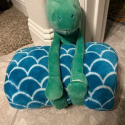 Pillowfort plush Dino Dinosaur stuffed animal pillow toy with blanket