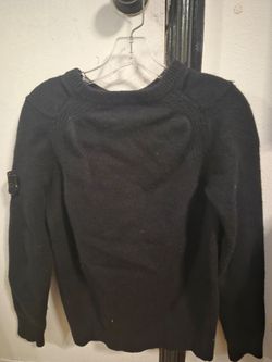 Stone Island Black Knit Crewneck Sweater