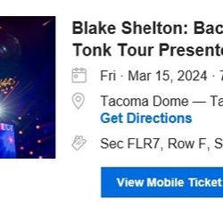 Blake Shelton Tacoma Dome Concert 3/15/24