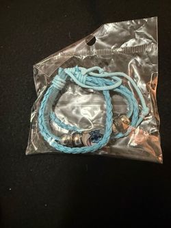 Stitch Braided Bracelet Light Blue