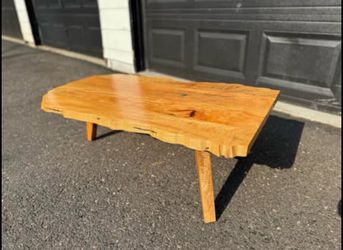 Anthropologie Live Edge Solid Wood Coffee Table — Unique Grain, Great Condition