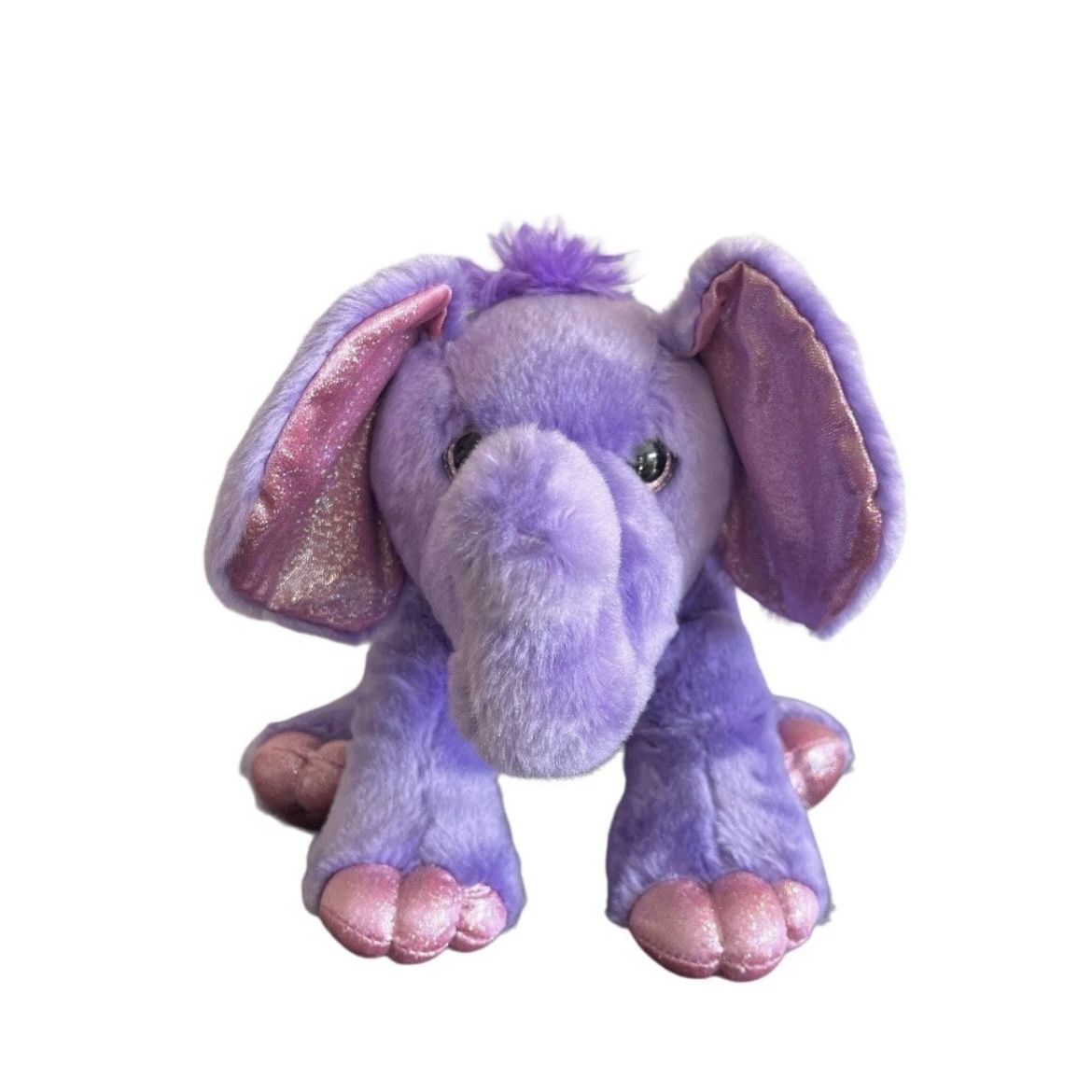 Aurora Elephant Purple Plush Destination Nation Stuffed Animal 8 Inch