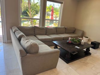 Sectional beige couch
