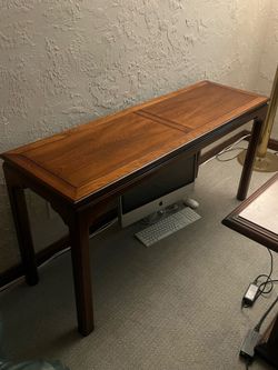 Wood console table